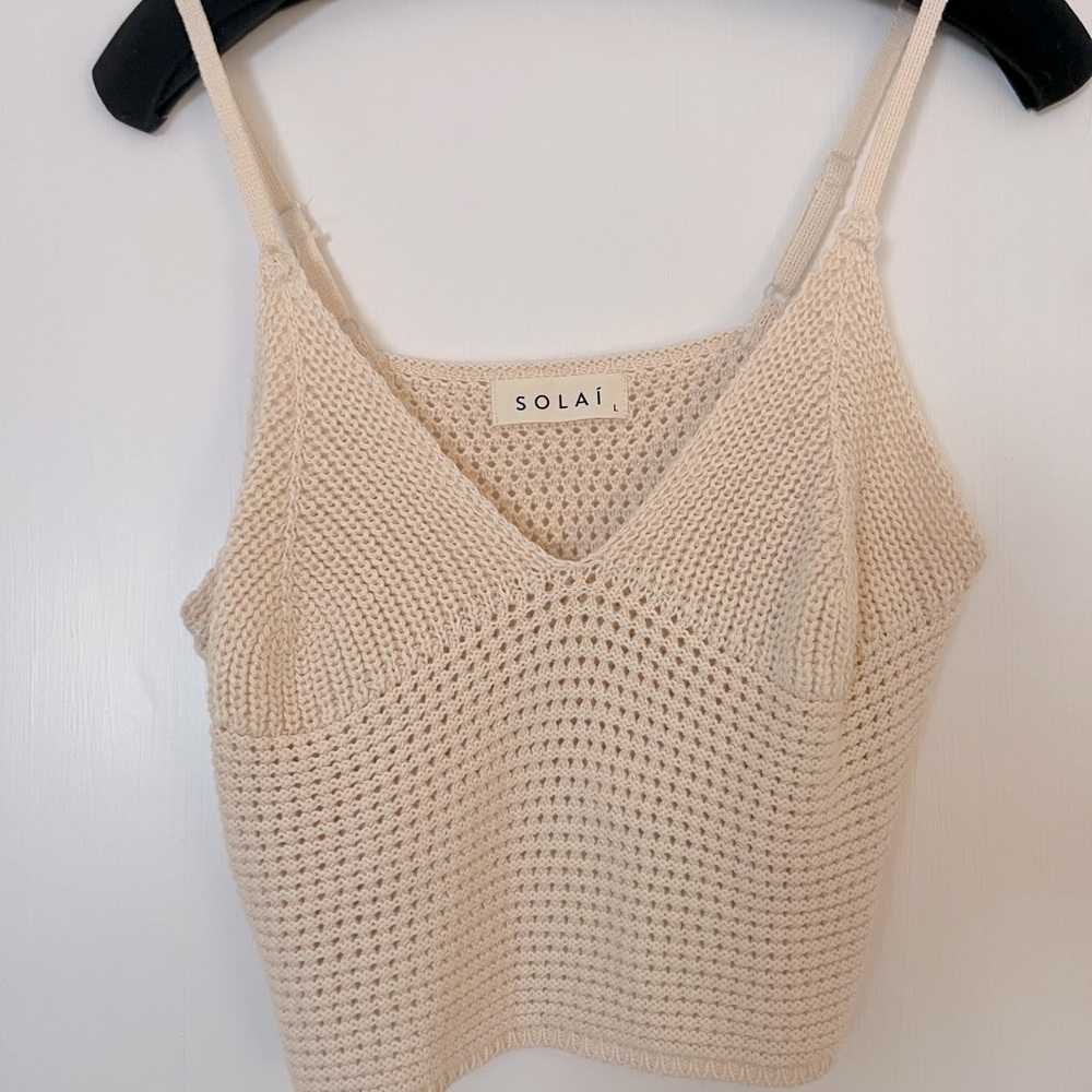 Solai crochet tank top size L